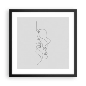 Póster en marco negro - El calor de los deseos lúgubres - 40x40 cm