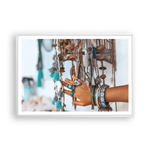 Póster en marco blanco - Tesoros locales - 100x70 cm