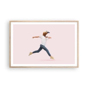 Póster en marco roble claro - Una pizca de absurdez - 91x61 cm