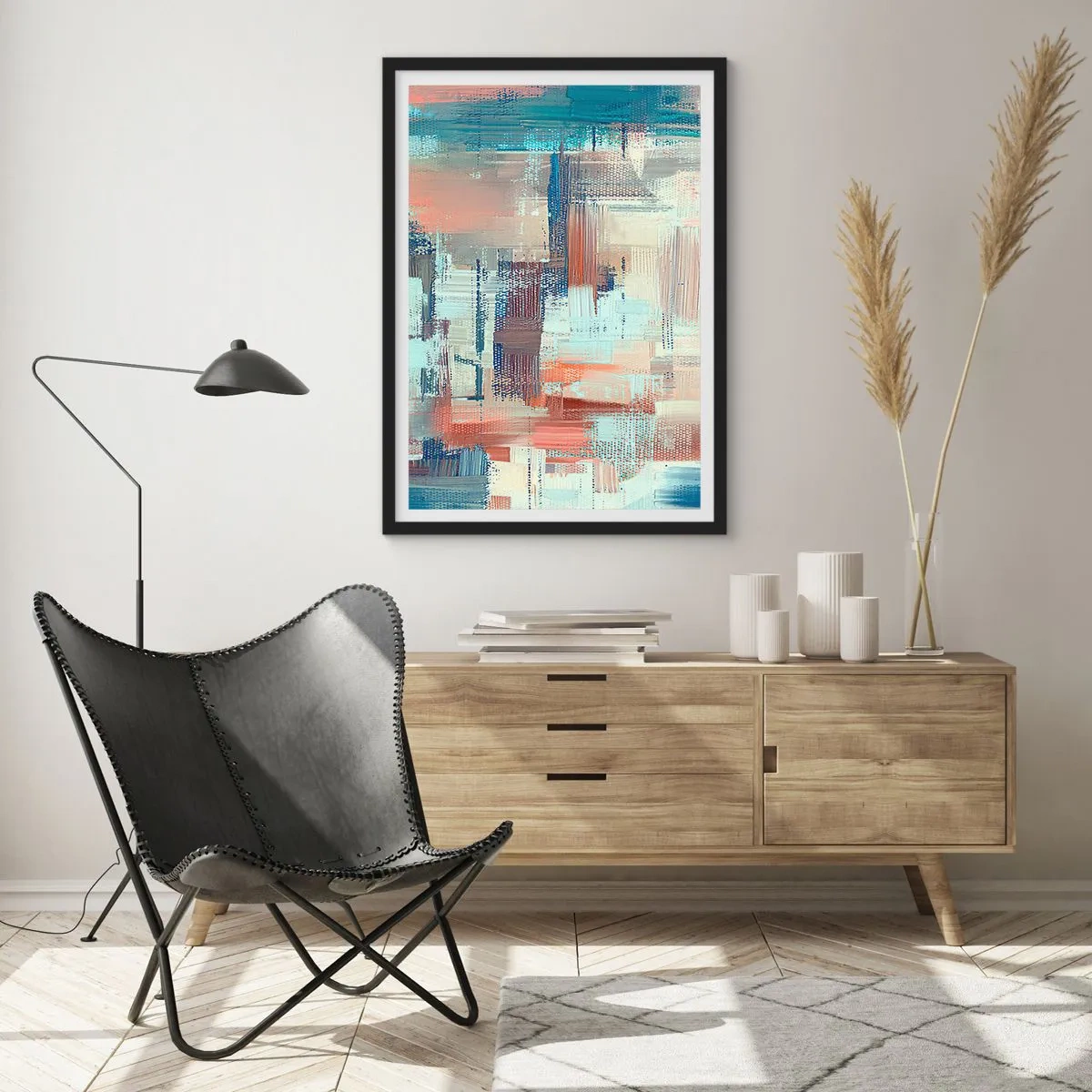 Póster en marco negro - Alcanzando la luz - 61x91 cm