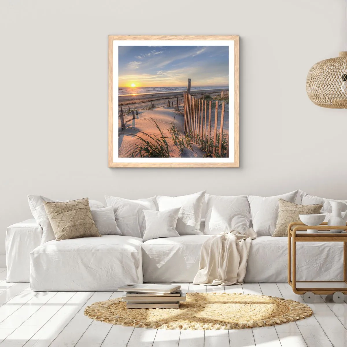 Póster en marco roble claro - El resplandor y la sombra del viento - 30x30 cm