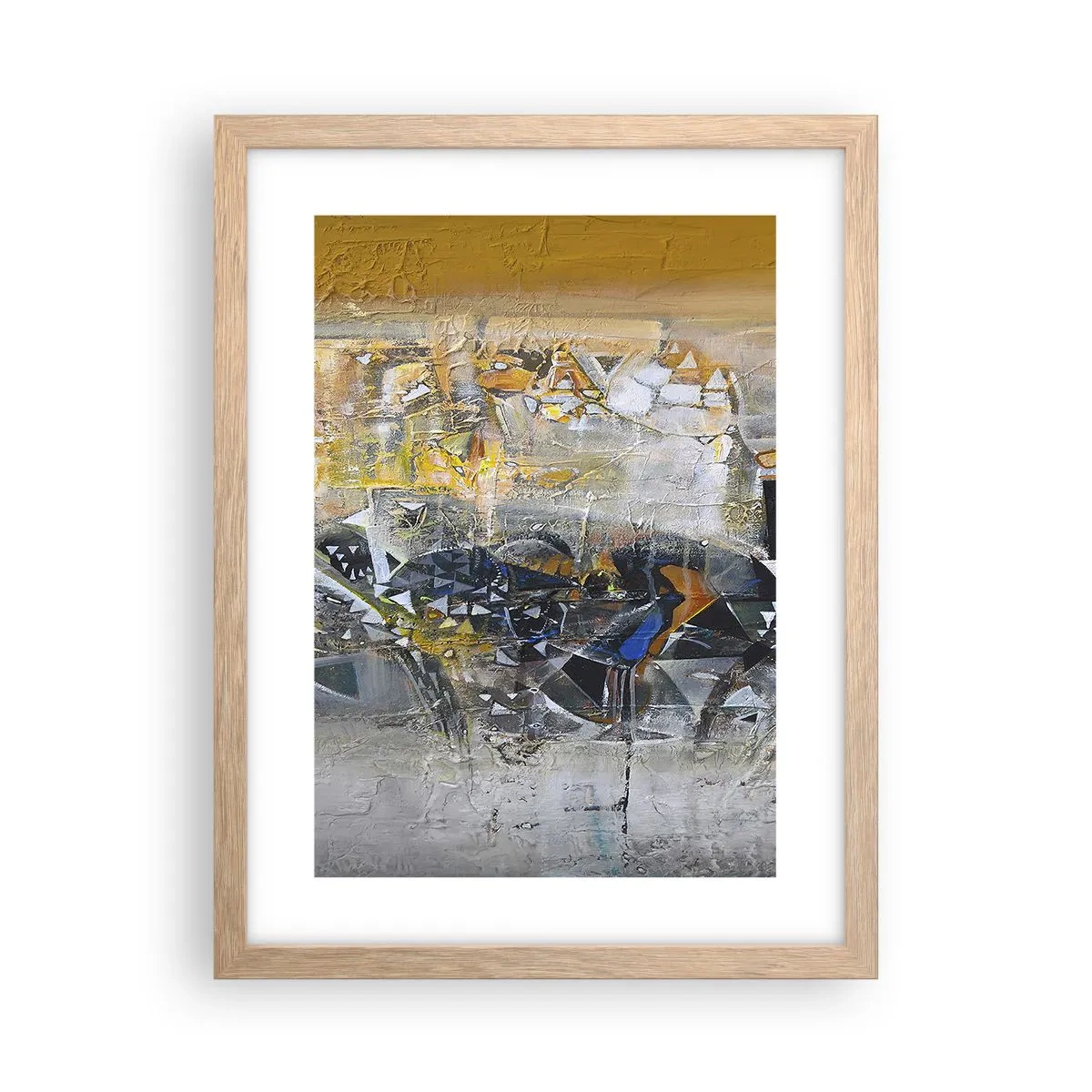 Póster en marco roble claro - Todo se pondrá en su sitio - 30x40 cm