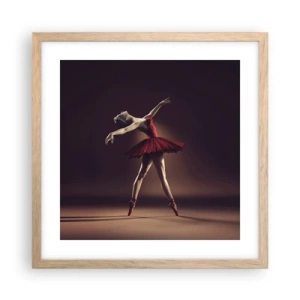 Póster en marco roble claro - Primera bailarina - 40x40 cm