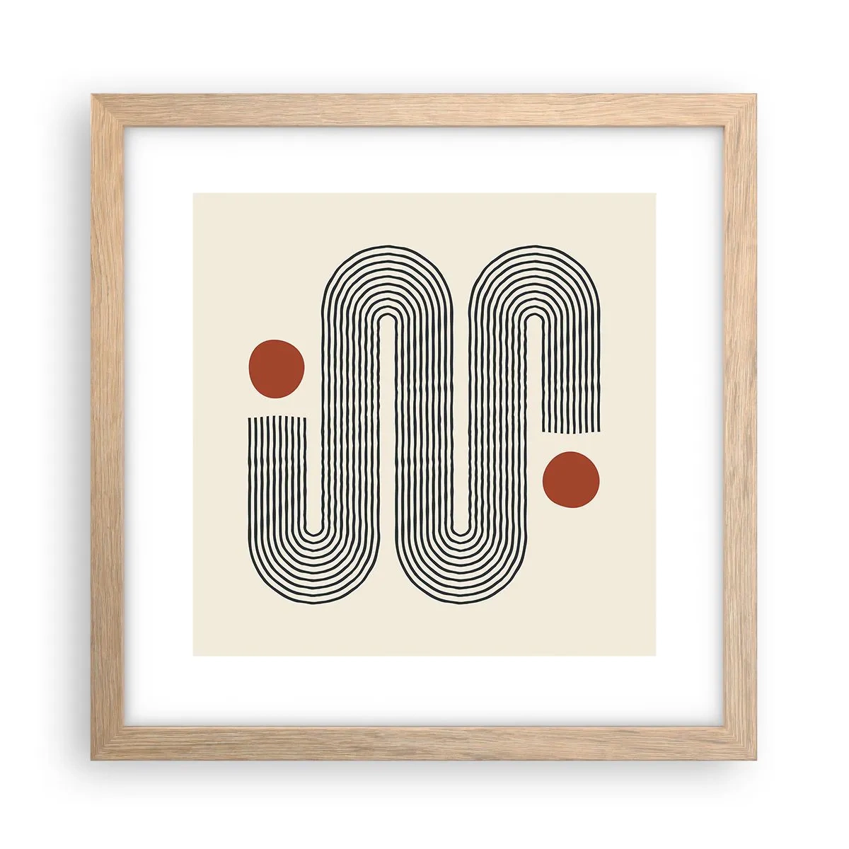 Póster en marco roble claro - De principio a fin - 30x30 cm