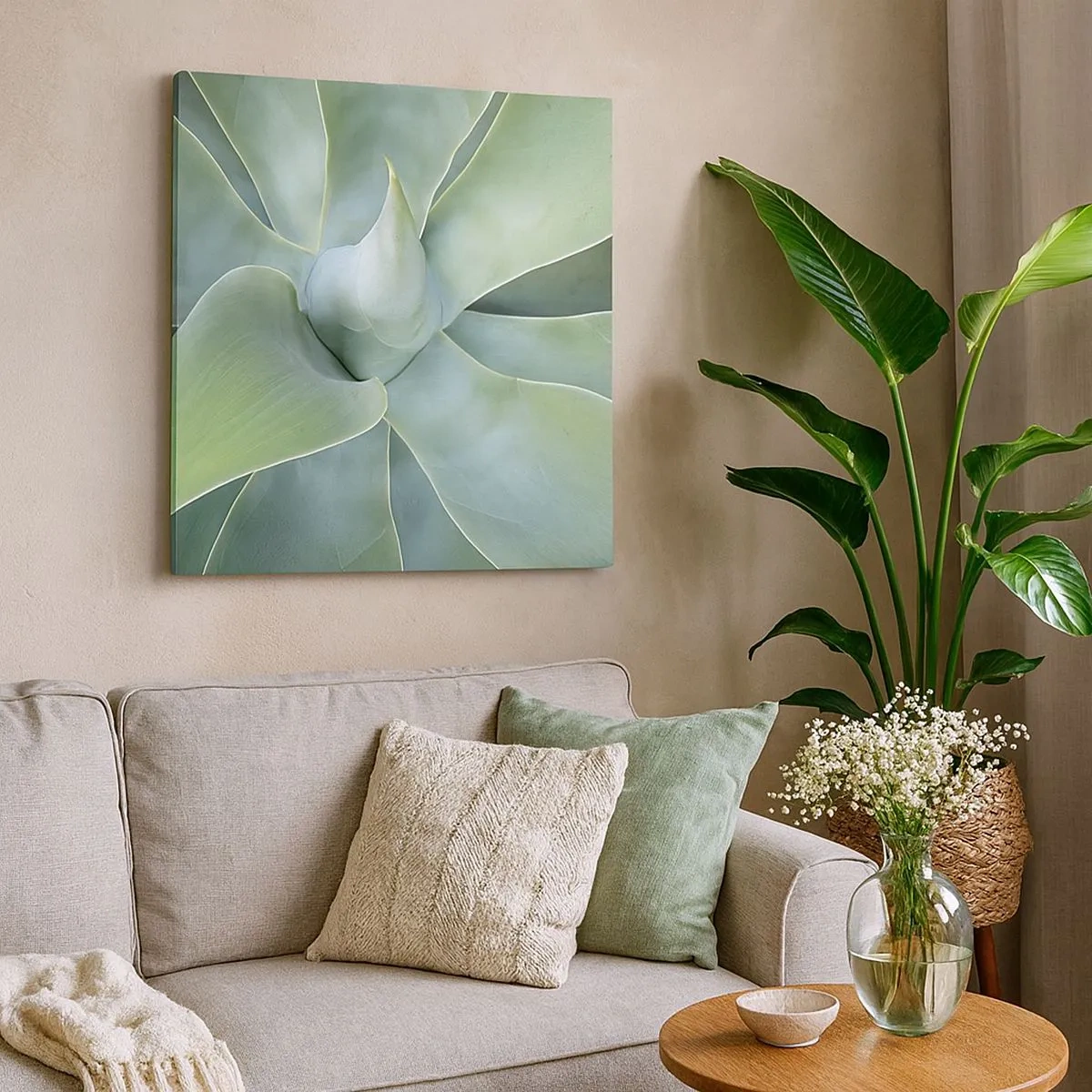 Cuadro sobre lienzo - Impresión de Imagen - El nacimiento del verde - 30x30 cm