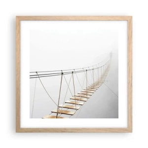 Póster en marco roble claro - ¿Adónde le llevará? - 40x40 cm