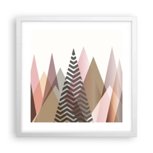 Póster en marco blanco - Una visión piramidal - 40x40 cm