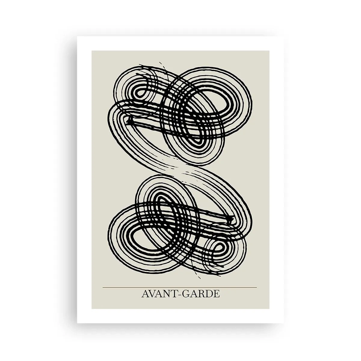 Póster - Composición abstracta de líneas vanguardistas - 50x70cm - Salió espontáneamente - Decoración de pared moderna para salón y dormitorio ARTTOR