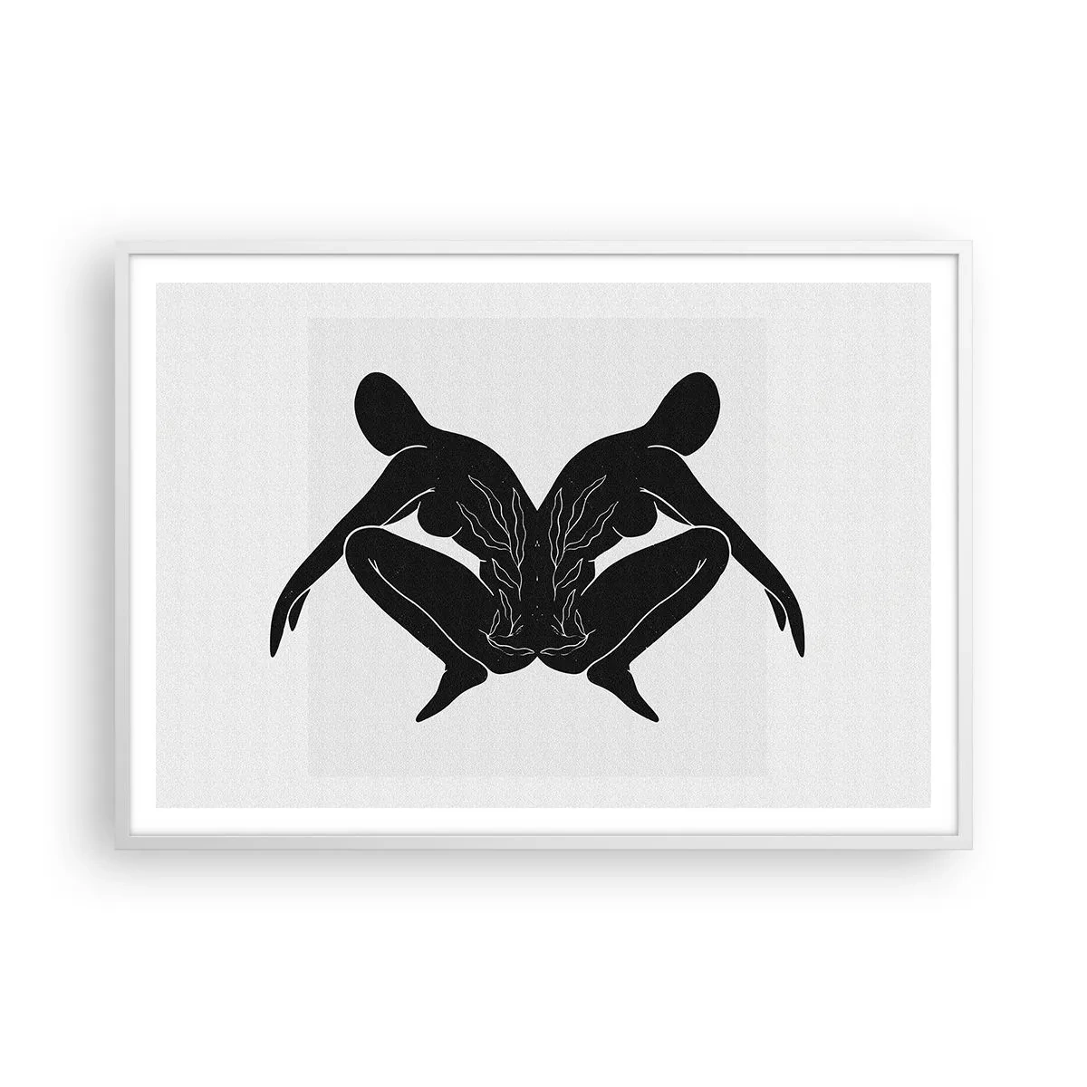 Póster en marco blanco - Un alma compartida - 100x70 cm