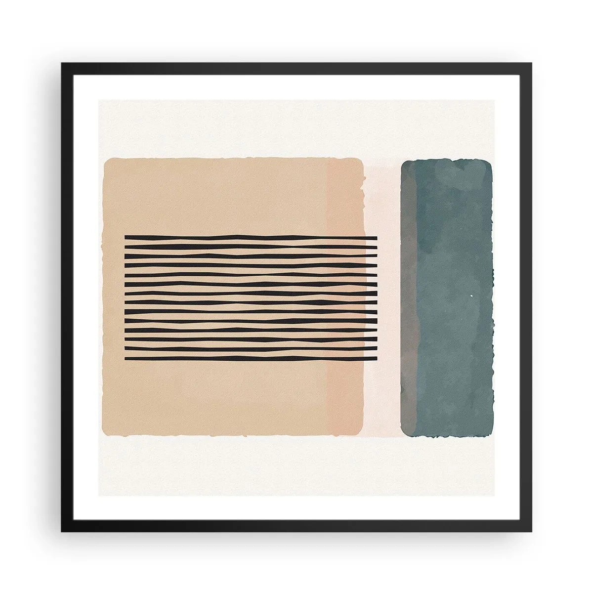 Póster en marco negro - Todo en orden - 60x60 cm