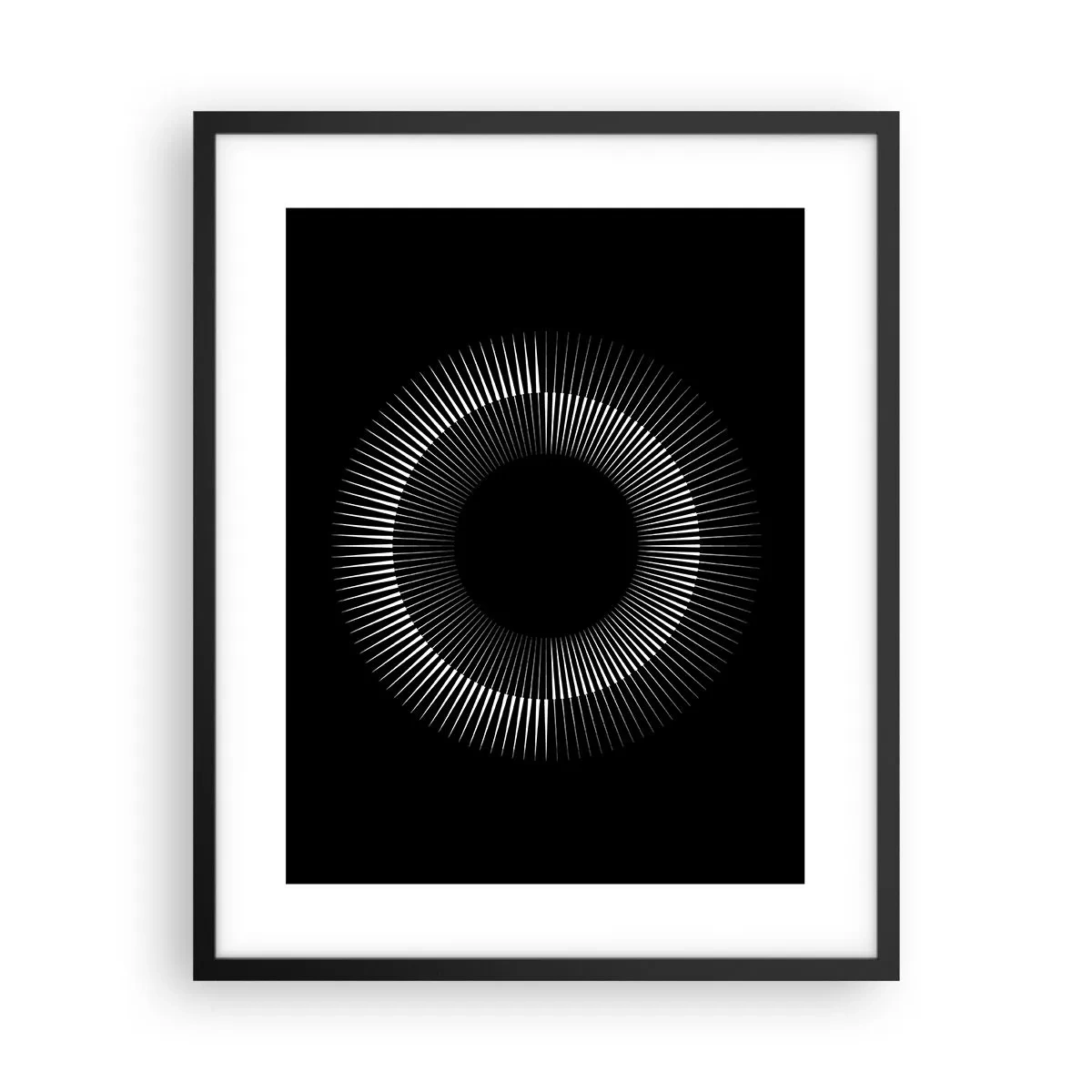 Póster en marco negro - Sol negro - 40x50 cm