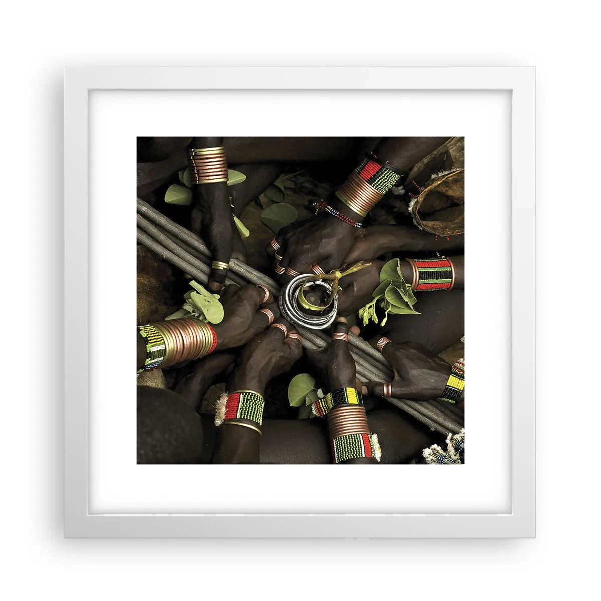 Póster en marco blanco - Estamos juntos - 30x30 cm