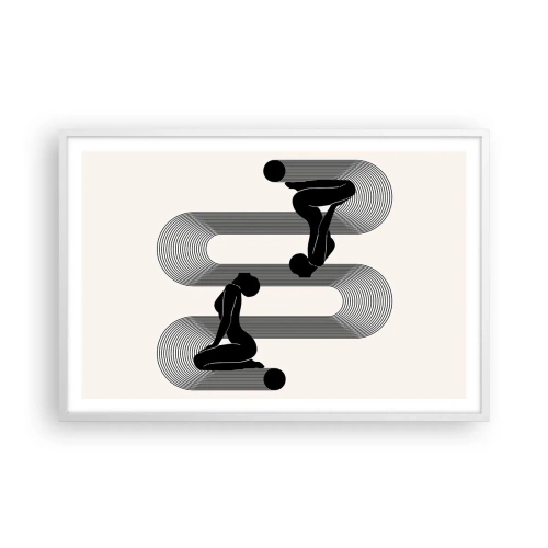 Póster en marco blanco - Simetría sensual - 91x61 cm