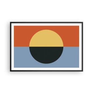 Póster en marco negro - Una composición de calidez y frescura - 91x61 cm