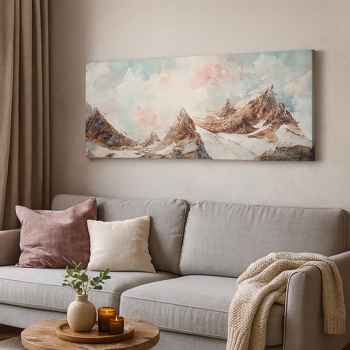 Cuadro sobre lienzo - Impresión de Imagen - Filos rocosos - 30x30 cm