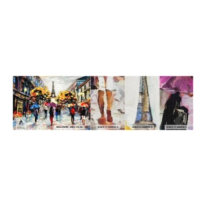 Muestra de fotomural Premium Canvas - Especialmente hermoso en otoño - Ciudad, París, Torre Eiffel - 100x30 cm