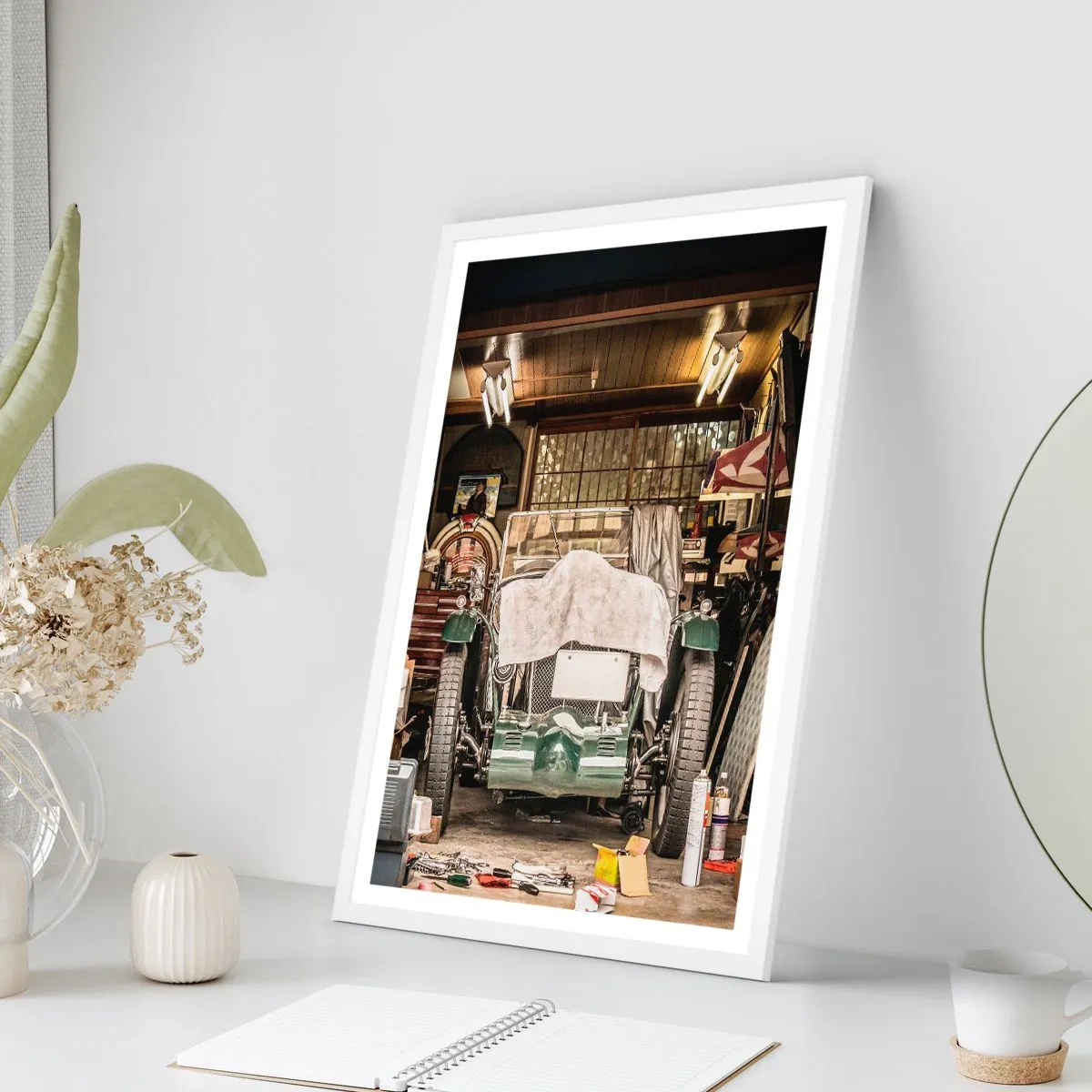 Póster en marco blanco - Volver al pasado - 30x40 cm