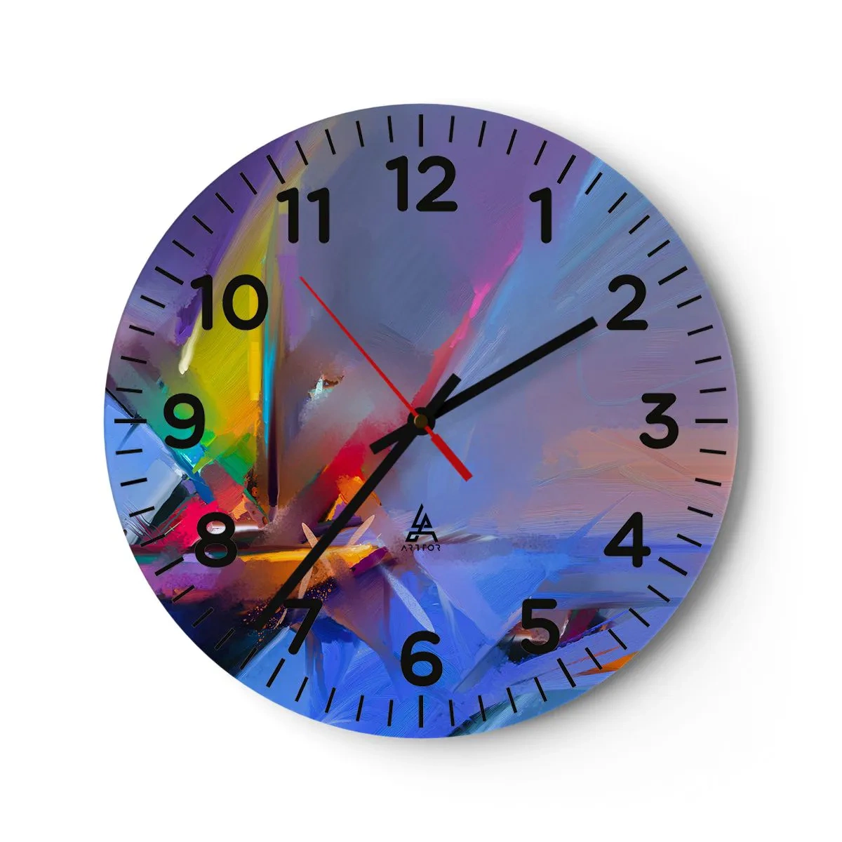 Reloj de pared - Reloj de vidrio - Como un pájaro - 30x30 cm