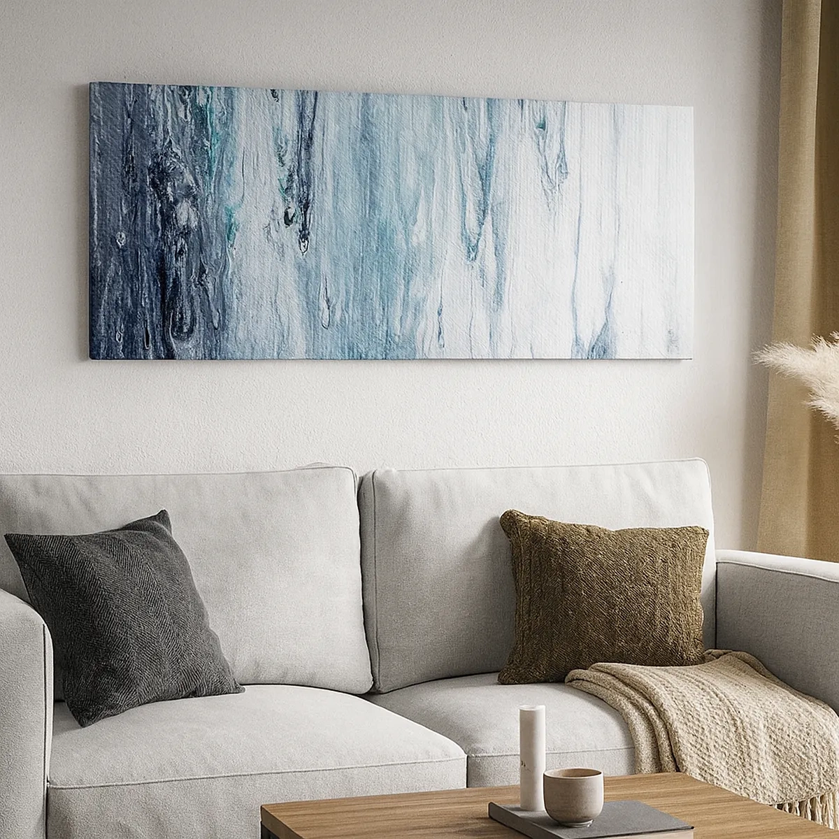 Cuadro sobre lienzo - Impresión de Imagen - Carámbanos de azul - 30x30 cm