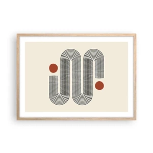 Póster en marco roble claro - De principio a fin - 70x50 cm