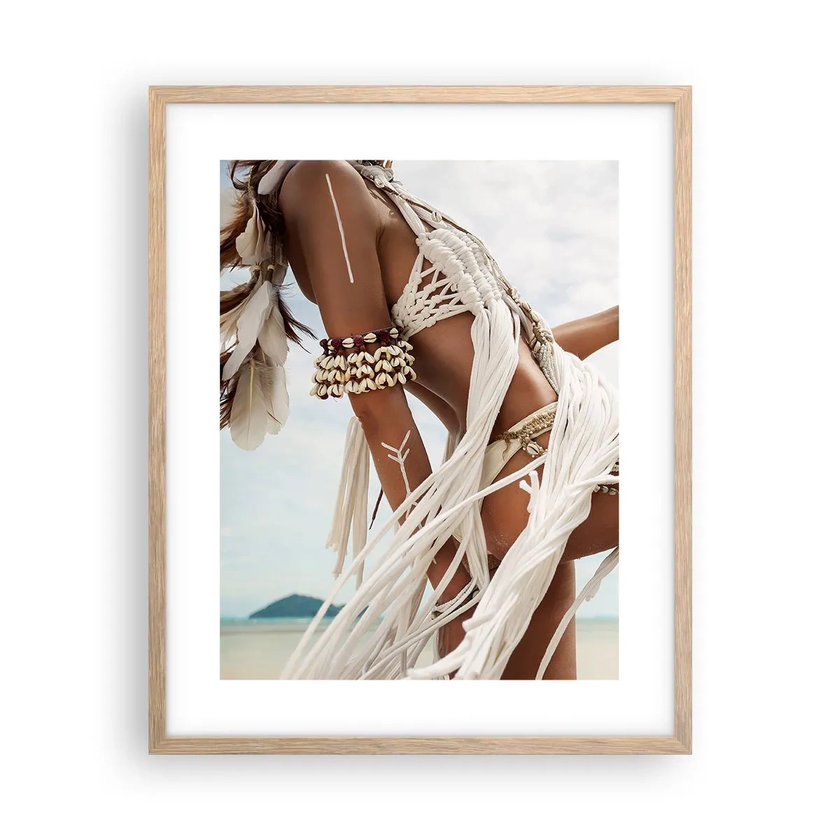 Póster en marco roble claro - Sacerdotisa del sol - 40x50 cm