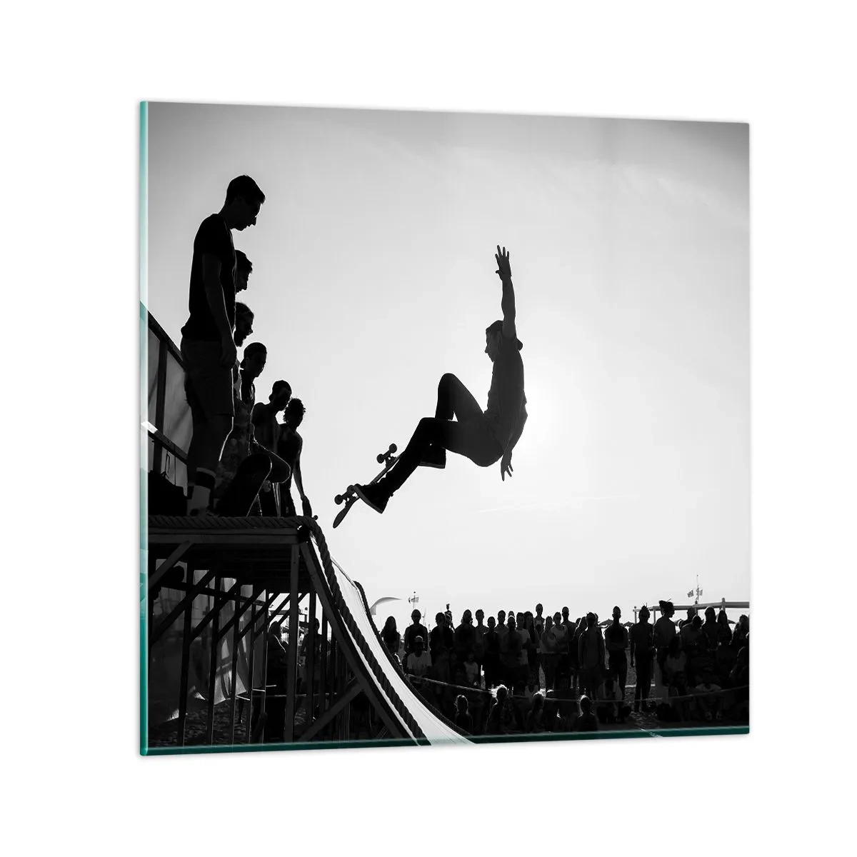 Cuadro sobre vidrio - Impresiones sobre Vidrio - Héroes y espectadores - 40x40 cm