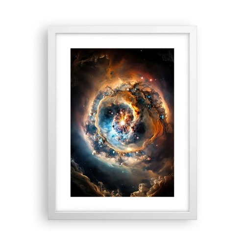 Póster en marco blanco - El inicio de todo - 30x40 cm