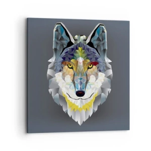 Cuadro sobre lienzo - Impresión de Imagen - Habla del lobo si lo ves - 70x70 cm