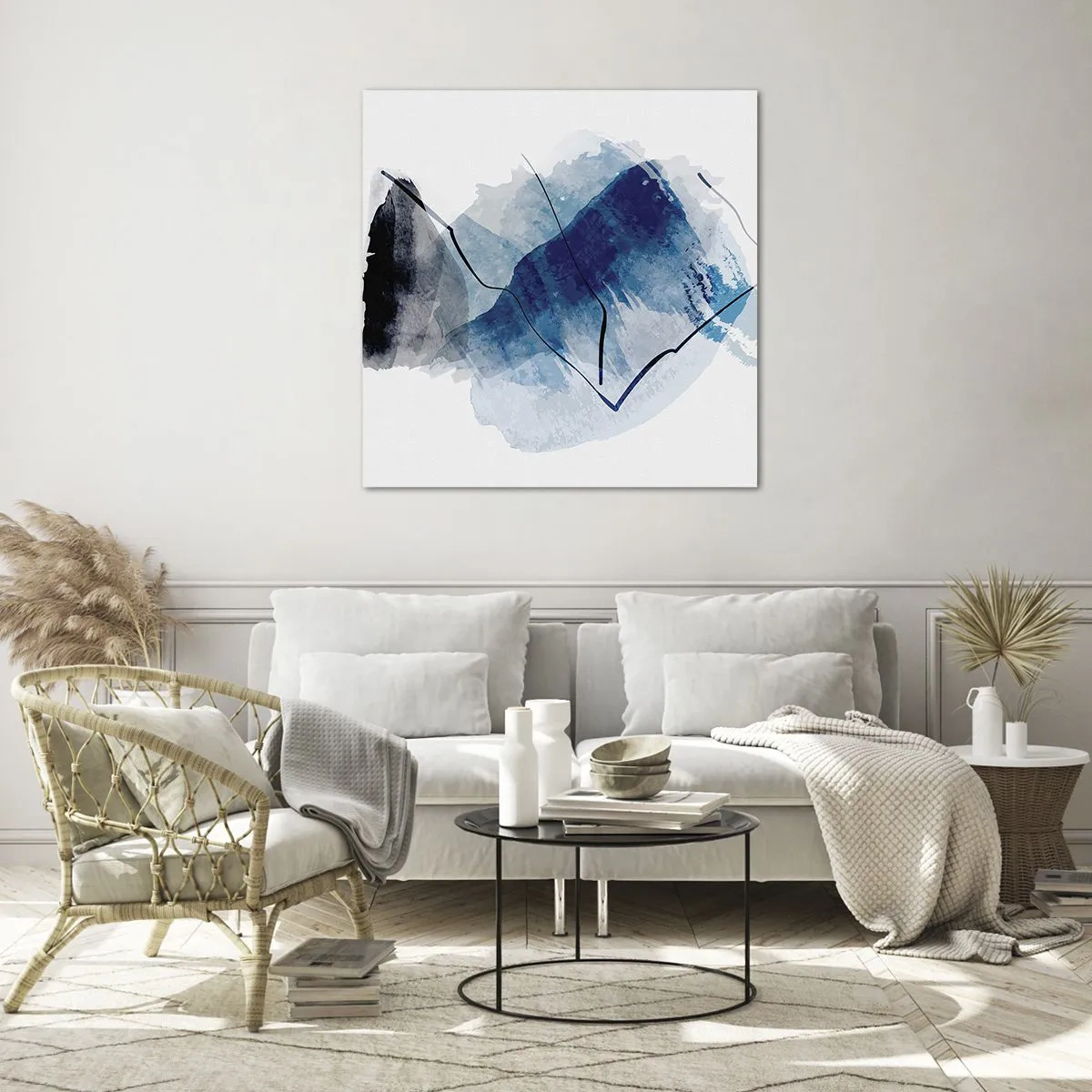 Cuadro sobre vidrio - Impresiones sobre Vidrio - Montaña helada - 40x40 cm