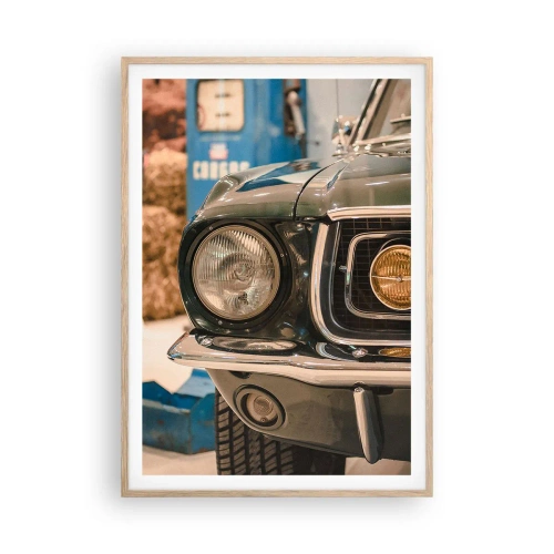 Póster en marco roble claro - Encuentro con una leyenda - 70x100 cm