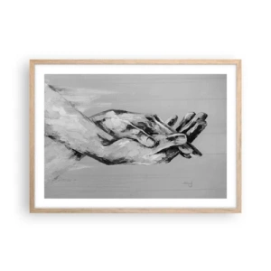 Póster en marco roble claro - El comienzo... - 70x50 cm