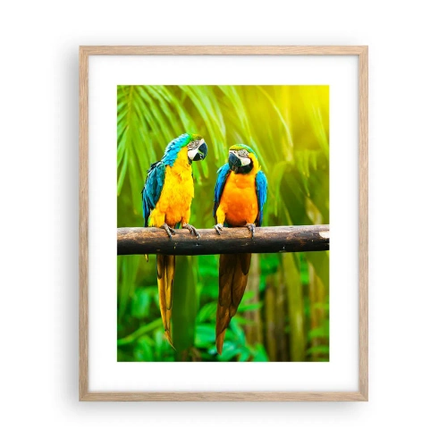 Póster en marco roble claro - ¿Y has oído que ella...? - 40x50 cm