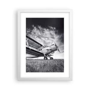 Póster en marco blanco - El vagamundo alado - 30x40 cm