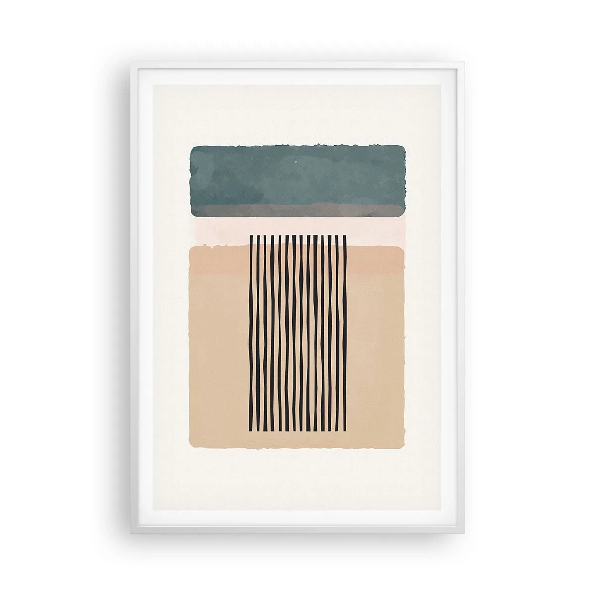 Póster en marco blanco - Todo en orden - 70x100 cm