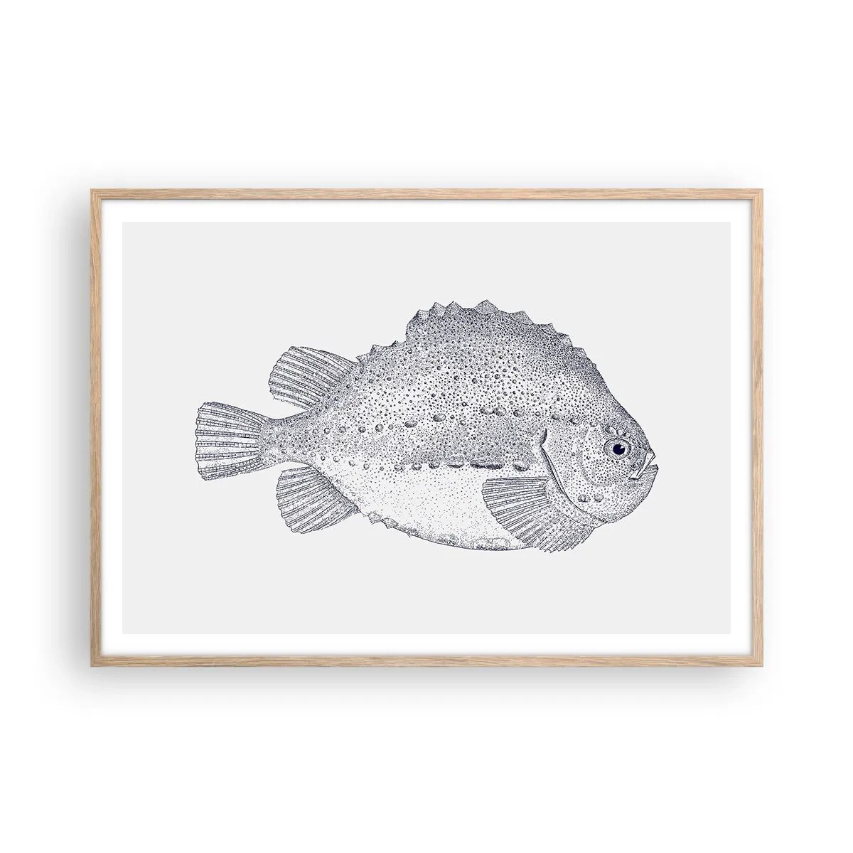 Póster en marco roble claro - Para el álbum del naturalista - 100x70 cm