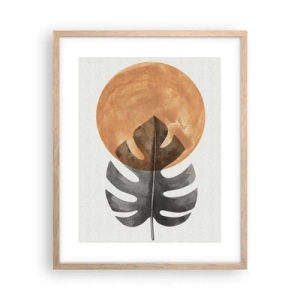 Póster en marco roble claro - Siempre el sol - 40x50 cm