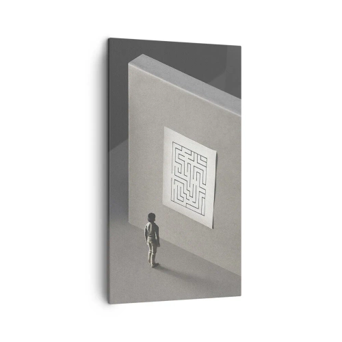 Cuadro sobre lienzo - Impresión de Imagen - ¿Pero dónde estoy? - 45x80 cm