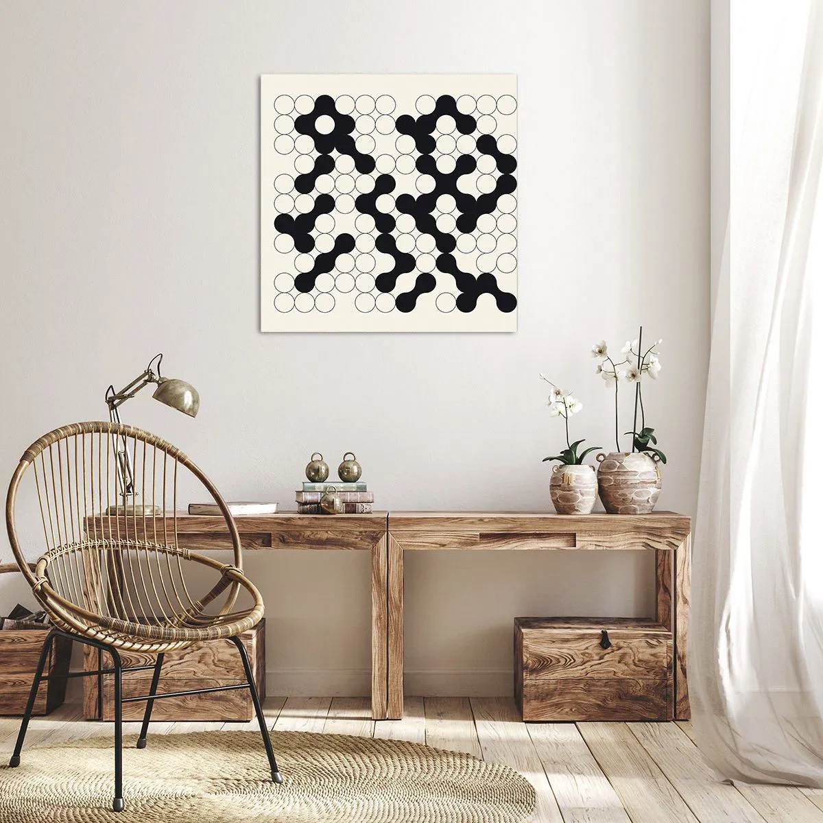 Cuadro sobre lienzo - Impresión de Imagen - Juego chino - una variación - 50x50 cm