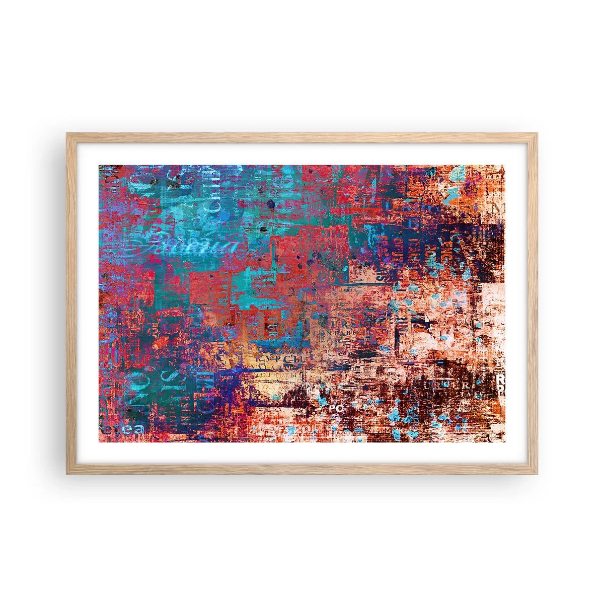 Póster en marco roble claro - Memoria y olvido - 70x50 cm