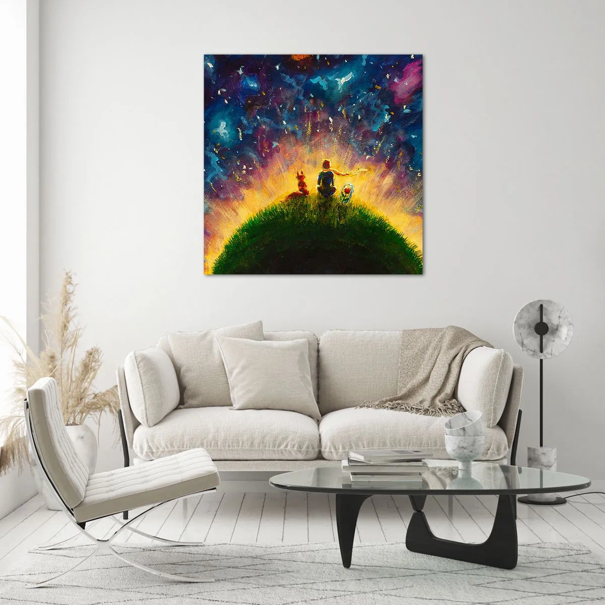 Cuadro sobre vidrio - Impresiones sobre Vidrio - Amor y amistad - lo único entero - 70x70 cm