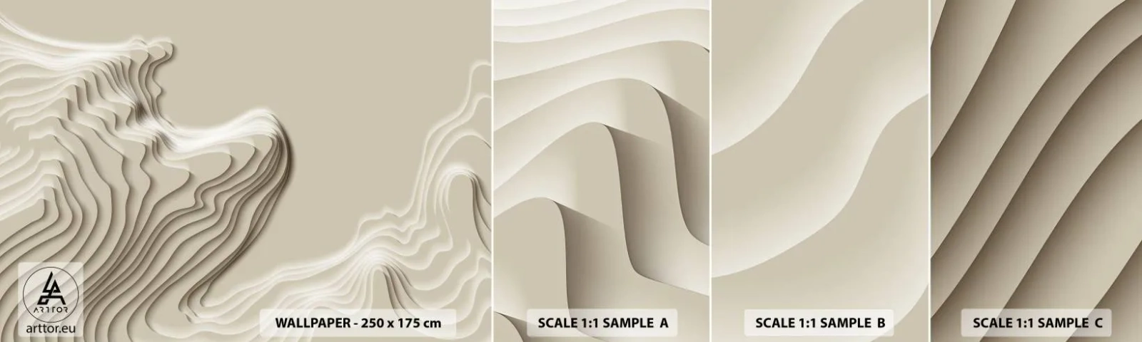Muestra De Fotomural Standard Eco - Topografía del arte - Abstracción, Pedazo, 3D - 100x30 cm
