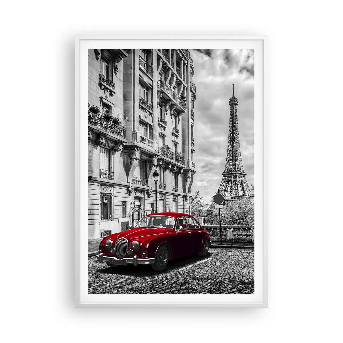 Póster en marco blanco - Un depredador en la ciudad - 70x100 cm