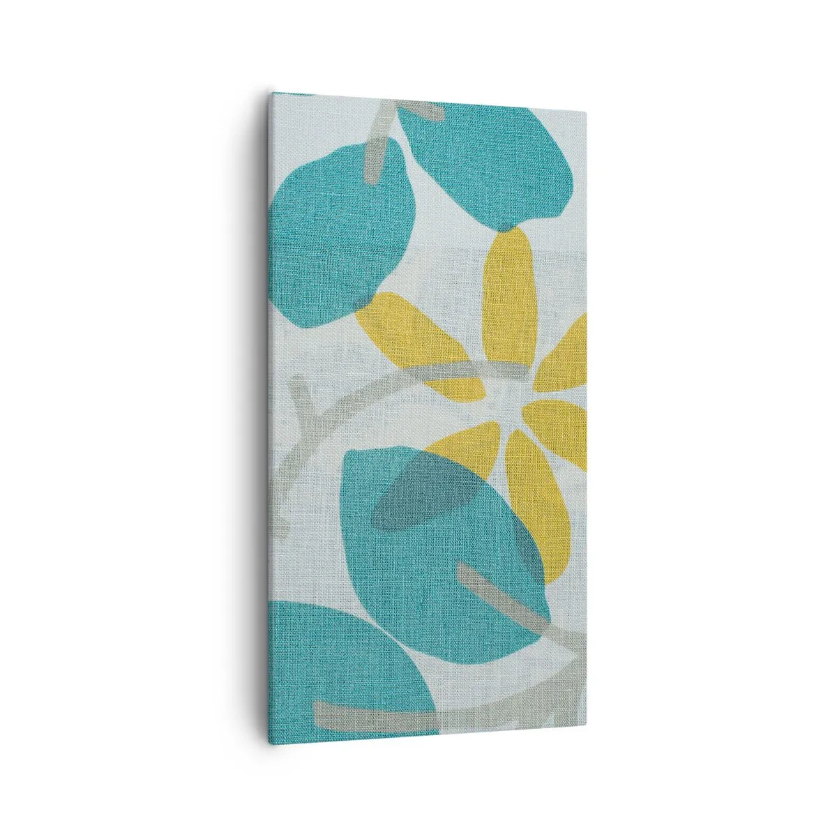 Cuadro sobre lienzo - Impresión de Imagen - Entre hojas azules - 55x100 cm