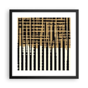 Póster en marco negro - Abstracción arquitectónica - 40x40 cm