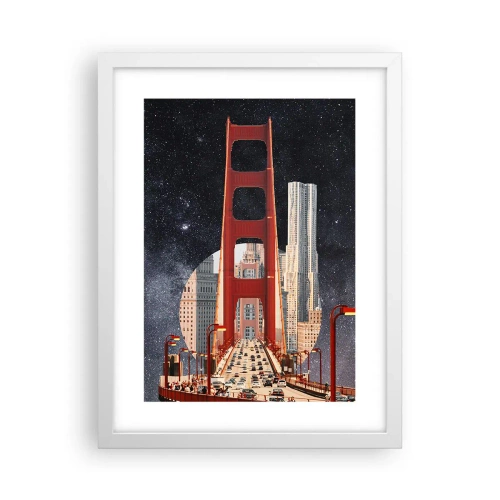 Póster en marco blanco - Siempre en el centro - 30x40 cm