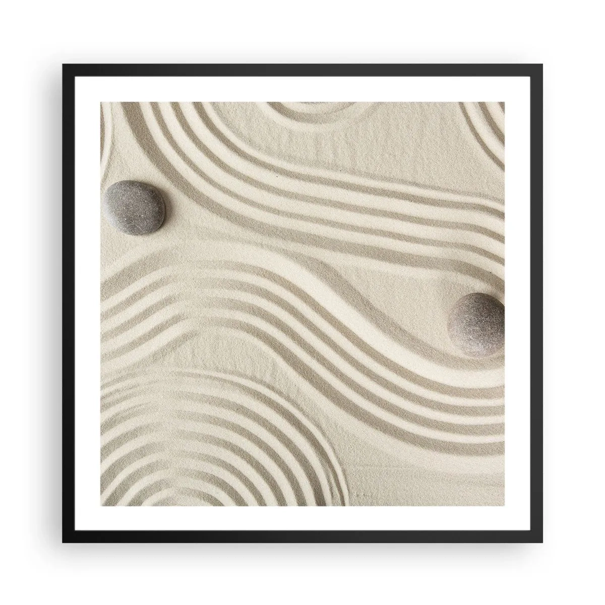 Póster en marco negro - Un toque de calidez - 60x60 cm