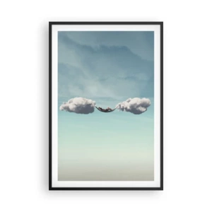 Póster en marco negro - La felicidad del momento - 61x91 cm
