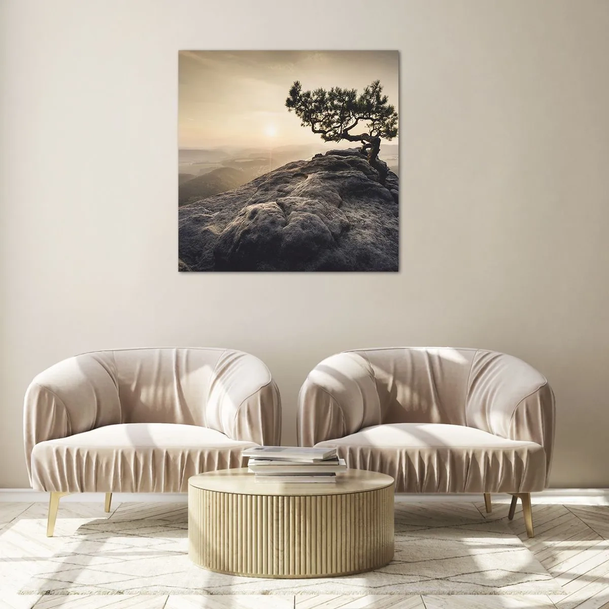 Cuadro sobre vidrio - Impresiones sobre Vidrio - La vida se abre camino - 50x50 cm