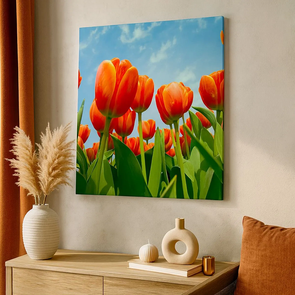 Cuadro sobre lienzo - Impresión de Imagen - Excepto el cielo azul no necesitan nada en la vida - 30x30 cm