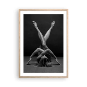 Póster en marco roble claro - Geometría al desnudo - 50x70 cm